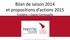 Bilan de saison 2014 et propositions d actions 2015 Finistère > Ouest Cornouaille. Bilan de saison 2014 Agence Ouest Cornouaille Développement